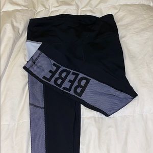 BEBE YOGA PANTS! Mesh side pockets